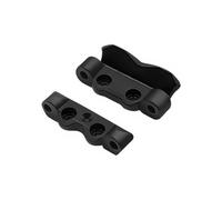 Compatible avec Losi Micro-b Micro-t 1/24 RC, Accessoires De Mise À Niveau De Voiture, 2 Pièces De Supports De Broche Arrière en Aluminium Et Métal détachées RC(Black)