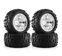 Compatible avec Losi pour LMT pour Arrma pour Kraton pour Traxxas pour Maxx 1/8 pour Pièces De Camion Monstre pour Pneus pour Buggy Roue 156mm 17mm Hex Roue Voiture RC(White)