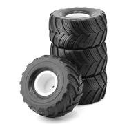 Compatible Avec Losi Pour Mini Pour LMT 1/10 1/18 RC, Accessoires De Mise À Niveau De Voiture, 4 Pièces 100Mm Pour Monster Truck Pneus Pour Buggy, Roue Hexagonale De 12Mm Voiture RC Pneus Jante(White)