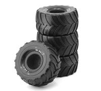 Compatible avec Losi pour Mini pour LMT 1/18 RC Car Upgrade Parts 4Pcs 100Mm 1/10 pour Monster Truck pour Buggy Pneus Roue 12Mm Hex Roue Voiture RC(Black)