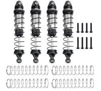 Compatible avec Losi pour Mini pour LMT 4X4 1/18 Pièces De Mise À Niveau pour Monster Truck RC 1 Jeu D'amortisseurs À Huile en Alliage D'aluminium Amortisseur RC(Silver)