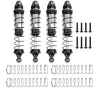 Compatible avec Losi pour Mini pour LMT 4x4 1/18 RC Monster Truck Voiture Pièces De Rechange 1 Jeu Huile en Alliage D'aluminium Amortisseurs Amortisseurs RC(Silver)