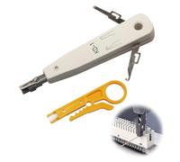 Compatible Avec LSA Plus Outil D’Insertion Réseau 175×34mm Set 2 Pièces Pour Prises RJ45 Boîtes D’Encastrement Patch Panel Câbles De Brassage Avec Lame Et Mini Coupe-Câbles