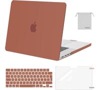 Compatible avec MacBook Pro 16 2024 2023-2021 M4 M3 M2 M1 A3403 A3186 A2991 A2780 A2485 Pro Max,Coque Rigide en Plastique&étui pour Clavier&Protecteur d'écran&Pochette,Rouge Grenat