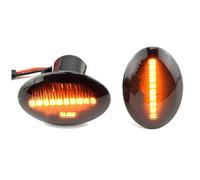 Compatible Avec Maserati Pour Granturismo 2007-2024 Pour Quattroporte 2003-2012 Feu De Position Latéral Dynamique Clignotant 51825157 Répéteur Latéral Lampe(Noir)