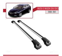 Compatible Avec Mazda 6 Wagon (Gh1-Gh2) 2008-2012 Barres De Toit Ace-1 Railing Porte-Bagages De Voiture Gris