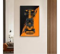 Compatible avec McLaren MCL39 F1 Race Car 42228 modèle de tableau d'affichage mural - Cadre de présentation - Cadeau pour les fans de LEGO Technic - (modèle non inclus) (A)