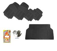 Compatible avec Mercedes GLA Kits DE Voiture Tapis Caoutchouc+Plateau DE Coffre PVC 4 Tapis 2 FAÇADES : 72X44CM+2 POS : 46X43CM+1 Tapis DE Coffre 120X80CM
