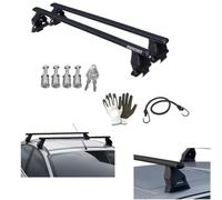Compatible avec Mercedes GLC Coupé (C253) 5 des Portes dal 2020 in Poi avec Toit Lisse FIX504FP Barres DE Toit 112CM A Acier MENABÒ Barre Bagage+KIT DE Montage+KIT DE Pied+Serrure A CLE