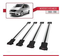 Compatible Avec Mercedes Vito (W639) 2003-2010 Barres De Toit Fly Modèle Railing Porte-Bagages De Voiture 4 Barras Gris