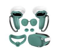 Compatible avec Meta/Oculus Quest 2 Étui de protection en silicone ensemble de cinq accessoires VR : housse de poignée
