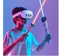 Compatible avec Meta Quest 3/Oculus Quest 2/Quest Pro/Rift S, avec poignée allongée. blanc CAPUCHON STICK MANETTE