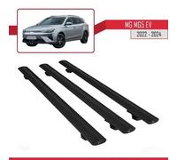 Compatible Avec Mg 5 Ev 2022-2026 Basic Model Barres De Toit Railing Porte-Bagages De Voiture Noir Aluminium 3 Barres