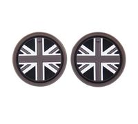 Compatible Avec Mini Pour Cooper Pour Countryman R60 WRC Pour John Pour Cooper Pour Works Pour LCI Tasse Antidérapant Tapis Porte-gobelet Coussin Antichoc Accessoires Voiture(Noir,Size 2pcs)