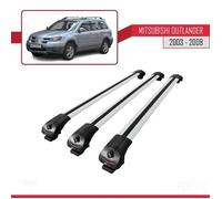 Compatible Avec Mitsubishi Outlander 2003-2006 Ace-1 Barres De Toit Railing Porte-Bagages De Voiture Gris Aluminium 3 Barres