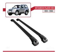 Compatible Avec Mitsubishi Pajero (V60) 3d 1999-2006 Barres De Toit Ace-1 Railing Porte-Bagages De Voiture Noir