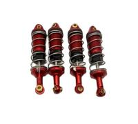 Compatible avec MJX pour Hyper Go 14301 14302 14303 1/14 RC Car Upgrade Parts Ensemble De 4 Pièces Amortisseur Hydraulique Trou À Trou 60 Mm Amortisseur RC(Red)