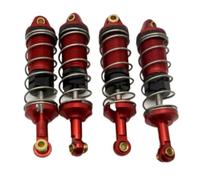 Compatible avec MJX pour Hyper Go 14301 14302 14303 1/14 RC Car Upgrade Parts Ensemble De 4 Pièces Amortisseur Hydraulique Trou À Trou 60 Mm Amortisseur RC(Red)
