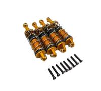Compatible avec MJX pour Hyper Go 14301 14302 14303 1/14 RC Car Upgrade Parts Ensemble De 4 Pièces Amortisseur Hydraulique Trou À Trou 60 Mm Amortisseur RC(Yellow)