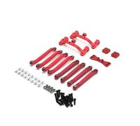 Compatible avec MN D90 D91 D96 pour MN98 99S 1/12 RC Accessoires De Modification pour Voitures Pièces Support De Biellette Métallique détachées RC(Red)