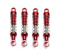 Compatible avec MN pour MN78 pour MN168 1/12 RC Car Upgrade Parts Métal Non-Hydraulique Externe pour Ensemble D'amortisseurs À Ressort Amortisseur RC(Red)