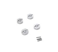 Compatible avec MN128 MN86 MN86S MN86K MN86KS 4PCS Métal 12 mm Roue Hex Adaptateur Combiner 1/12 RC ACCESSORES DE Mode DE VO(Silver)
