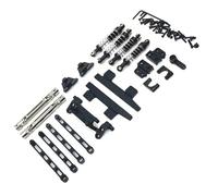 Compatible avec MN82 LC79 1/12 RC Car Upgrade Parts Accessories Amortisseur Tie Rod Avant Et Après Ensemble d'arbre De Transmission Noir RC Pièces