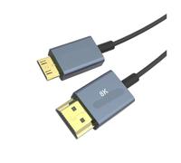 Compatible Avec MOSHOU, Câble HDMI 2.1 8K 60 Hz 4K 120 Hz 48 Gbps HDR10+ Mini HDMI Vers HDMI For PS5, Caméra, Moniteur, Projecteur, Ordinateur Portable, Câble De Commutation.(2m (6.56 ft))