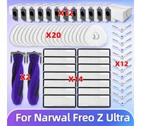 Compatible avec Narwal Freo Z Ultra Pièces de Remplacement pour Aspirateur Rouleau Principal Brosse Latérale Couvercle Filtre HEPA Serpillière Sac à Poussière Accessoires SET X