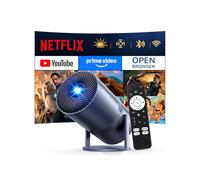 [Compatible avec Netflix/Electric Focus] Mini projecteur avec WiFi et Bluetooth - Projecteur d'extérieur portable 1080p 4K, projecteur YOWHICK 270° intelligent pour soirée cinéma/plafond/home cinéma