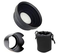 Compatible avec Nikon COOLPIX P900 0,5 x Haute définition Super Grand Angle Objectif W/Macro + 67 mm 3 pièces Kit de Filtre + Stepping Ring + NW Direct Micro Fibre Chiffon de Nettoyage