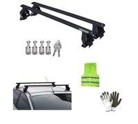 Compatible avec Nissan Navara/NP300/Frontier 4 p da année 2014 in Poi avec Toit Lisse FIX014G Barres Toit DE Voiture 130CM COMPLÈTES avec KIT DE Montage ET CLÉS DE Verrouillage Barre MENABÒ en Acier