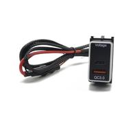 Compatible avec Nissan pour Patrol pour Y62 pour X-Trail pour Sunny Qc3.0 USB pour Type C Pd Rapide pour Chargeur avec Affichage De Tension 12V 24V Prise Port USB Avant