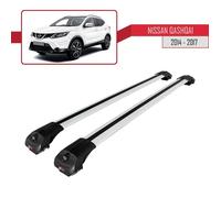 Compatible avec Nissan Qashqai 2 (J11) Pre-Facelift 2014-2017 ACE-1 Barres de Toit Railing Porte-Bagages de Voiture (Gris) 2 Barres