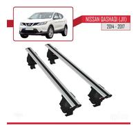 Compatible avec Nissan Qashqai - Dualis (J11) Pre-Facelift 2014-2017 Barres de Toit ACE-4 Railing Porte-Bagages de voiture GRIS