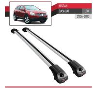 Compatible avec Nissan Qashqai (J10) Pre-Facelift 2007-2009 ACE-1 Barres de Toit Railing Porte-Bagages de Voiture Gris Alu 2 Barres