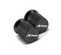 Compatible avec NMAX N-Max 155 NMAX125 Xmax 300 400 125 150 XMAX300 Accessoires de Moto Bouchons de Valve de Pneu de Roue Couvercles hermétiques CNC(Xmax Black)