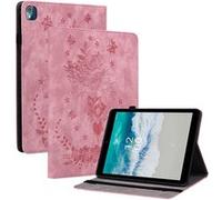 Compatible avec Nokia T10 Étui de tablette intelligente multifonctionnelle en cuir mortel avec support et emplacement pour carte-Or rose Or rose