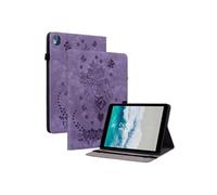 Compatible avec Nokia T10 Étui de tablette intelligente multifonctionnelle en cuir mortel avec support et emplacement pour carte-Violet Violet