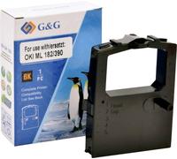 Compatible avec OKI 09002303 (8mm/1,6m) Ruban de couleur nylon noir - Marque: G & G