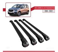 Compatible Avec Opel Combo E Life 2019-2022 Ace-1 Barres De Toit Railing Porte-Bagages De Voiture Noir Aluminium 4 Barres