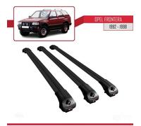 Compatible Avec Opel Frontera 1992-1998 Barres De Toit Ace-1 Railing Porte-Bagages De Voiture 3 Barras Noir