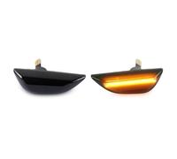 Compatible Avec Opel Pour Mokka 2012 2013 2014 2015 2016, Feu De Gabarit De Garde-boue De Voiture, Clignotant Dynamique, Feu Clignotant Latéral Répéteur Latéral Lampe(Noir,Dynamic)