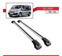 Compatible Avec Opel Vivaro A 2001-2014 Ace-1 Barres De Toit Railing Porte-Bagages De Voiture Gris Aluminium 2 Barres