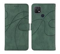 Compatible Avec Oppo A15 Porte-cartes Bracelet Détachable Étui De Téléphone À Rabat Étui Multifonctionnel Compatible Avec Oppo A15(Green)