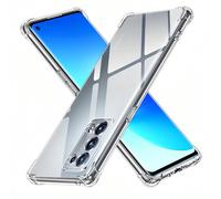 Compatible avec OPPO Reno/A/Find/F Série Étui de téléphone transparent avec coussin d'air aux quatre coins anti-chute, protection de l'objectif anti-jaunissement à couverture complète, coque souple, é