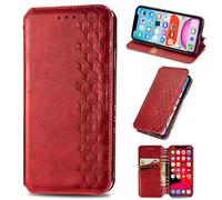 Compatible avec Oppo Reno2 Coque,Compatible avec Oppo Reno 2 Portefeuille magnétique à Fentes pour Cartes de crédit Red