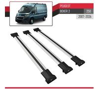 Compatible avec Peugeot Boxer 2 2007-2026 FLY Model Barres de Toit Railing Porte-Bagages de Voiture Gris Aluminium 3 Barres