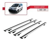 Compatible avec Peugeot Expert 2 2007-2016 BASIC Model Barres de Toit Railing Porte-Bagages de Voiture (Gris) 4 Barres