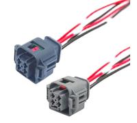 Compatible avec Peugeot pour 206 207 9654814480 10737691 10719500 Connecteur étanche automatique à 4 broches pour bobine d'allumage(4p female A B)